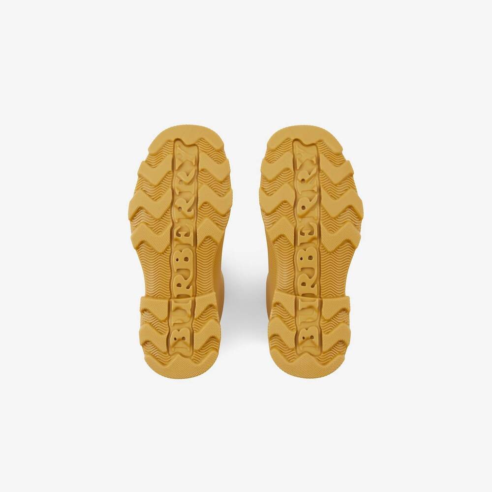 NEW BURBERRY men's marsh rainboots in yellow - Picture 5 of 5